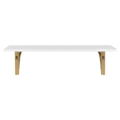 36" X 9" Corblynd Traditional Wood Wall Shelf White/Gold - Kate And Laurel 7 36" X 9" Corblynd Traditional Wood Wall Shelf White/Gold - Kate And Laurel -Online Furniture Store GUEST bb8adace 9f77 4c59 a211 944839eb769a