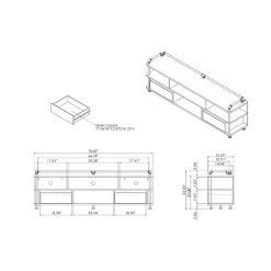 3pc Nanum Entertainment Console For TVs Up To 78" Reclaimed Oak - MiBasics -Online Furniture Store GUEST bbf846ae 8ad1 415f 80ad 52bdf08c2220