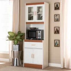 Laurana Kitchen Cabinet And Hutch - Baxton Studio 12 Laurana Kitchen Cabinet And Hutch - Baxton Studio -Online Furniture Store GUEST bd086291 6a53 4f6b 8069 cd655783008b