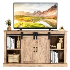 Costway 55'' Sliding Barn Door TV Stand Entertainment Media Console W/ Adjustable Shelf 17 Costway 55'' Sliding Barn Door TV Stand Entertainment Media Console W/ Adjustable Shelf -Online Furniture Store GUEST bdb378b6 b5c3 497f 8c6c 3b4c45e1f3a1