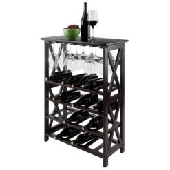 Rio 24 Bottles Wine Rack Wood/Espresso - Winsome -Online Furniture Store GUEST bde13dac c9ef 4f1b 8336 c819b4f77865