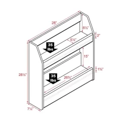 2 Tier Floating Wine And Liquor Rack Black - Prepac -Online Furniture Store GUEST be488e6d a464 4a13 9a46 8f126e66dda7