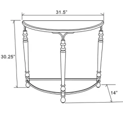 LuxenHome Rustic Wood And Metal Half Moon Console And Entry Table -Online Furniture Store GUEST be60133a 13f1 4ae8 bd31 aa1486e970da