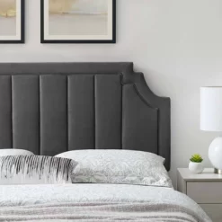 Full/Queen Alyona Channel Tufted Performance Velvet Headboard - Modway -Online Furniture Store GUEST be7edd7b 7467 4765 9858 94584822811b
