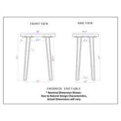 Alaterre Furniture 20" Hairpin Natural Brown Live Edge End Table Metal And Wood 17 Alaterre Furniture 20" Hairpin Natural Brown Live Edge End Table Metal And Wood -Online Furniture Store GUEST bf7e7e1f 2080 4d8d a53c 92d8a86339f1