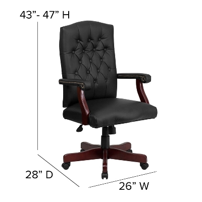 Emma And Oliver Martha Washington Executive Swivel Office Chair With Arms 3 Emma And Oliver Martha Washington Executive Swivel Office Chair With Arms - Image 3
