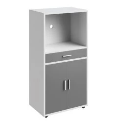 Microwave Stand With Drawer – Rolling Storage Cabinet With Doors And Locking Wheels – Freestanding Kitchen Storage By Lavish Home (White And Gray) 5 Microwave Stand With Drawer – Rolling Storage Cabinet With Doors And Locking Wheels – Freestanding Kitchen Storage By Lavish Home (White And Gray) -Online Furniture Store GUEST bfd4e884 fa86 4147 b751 ebb8f61a03d0