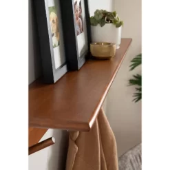 36" X 5" Alta Wood Shelf With 5 Posts Walnut Brown - Kate & Laurel All Things Decor -Online Furniture Store GUEST c0401f66 6c53 49ad ab37 d8b9af395e2d