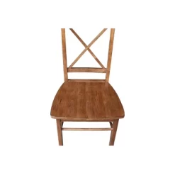 Set Of 2 X Back Chairs With Solid Wood Seat Distressed Oak - International Concepts -Online Furniture Store GUEST c070eccf bfa7 47b0 8f20 5f09e0bd5dbd