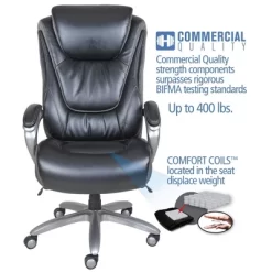 Big & Tall Smart Layers Premium Ultra Executive Chair Bliss Black Bonded Leather - Serta 26 Big & Tall Smart Layers Premium Ultra Executive Chair Bliss Black Bonded Leather - Serta -Online Furniture Store GUEST c077ea7a 4e36 4507 8b1f 62564904cafe