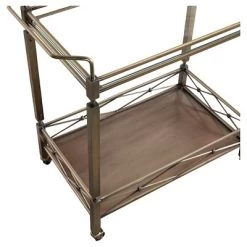 Evelyn Metal And Glass Bar Cart Antique Brass - Inspire Q -Online Furniture Store GUEST c2dc205b 8da2 4a98 8211 c557d6809e11