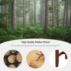 Costway 3PCS Counter Height Pub Dining Table Set W/ Storage Shelves&2 Bar Chairs -Online Furniture Store GUEST c41039a2 e204 4b30 81d1 d1c631b8459c