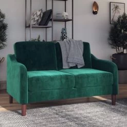 Penny 2 Seater Loveseat Sofa Green Velvet - Room & Joy -Online Furniture Store GUEST c4b66407 b88d 413d a7a7 15f4eb67af75