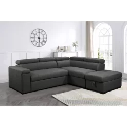 Mateo Stain Resistant Fabric Storage Sectional With Pullout Bed Gray - Abbyson Living 13 Mateo Stain Resistant Fabric Storage Sectional With Pullout Bed Gray - Abbyson Living -Online Furniture Store GUEST c5001db3 b07b 478d a32c b1b4e258bef0
