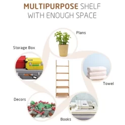 Costway 5-Tier Ladder Shelf Bamboo Bookshelf Wall-Leaning Storage Display Plant Stand 12 Costway 5-Tier Ladder Shelf Bamboo Bookshelf Wall-Leaning Storage Display Plant Stand -Online Furniture Store GUEST c5d48a02 0458 4c81 bca8 652e8bac501d