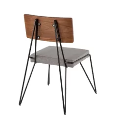 Set Of 2 Loft Mid Century Modern Chairs Gray/Black - Lumisource -Online Furniture Store GUEST c60a7789 bc5d 4020 8e87 5c7ddd25f11e