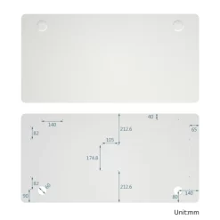 Costway 48'' Universal One-Piece Tabletop For Standard & Sit To Stand Desk Frame