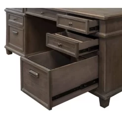 Carson Double Pedestal Desk Brown - Martin Furniture -Online Furniture Store GUEST c62b2708 643c 4ae9 b3fb 2422a25543ae