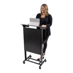 Stand Up Desk Store Mobile Adjustable Height Rolling Lectern Podium With Heavy Duty Steel Frame -Online Furniture Store GUEST c6662efb e111 438f 8acb b3eef68c3570