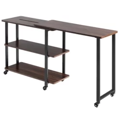 Tangkula Sofa Side Table W/Storage Shelves Mobile End Table Rolling Couch Table Desk For Living Room Bedroom -Online Furniture Store GUEST c717f6bd d792 4ec7 8260 76db4eba38ef