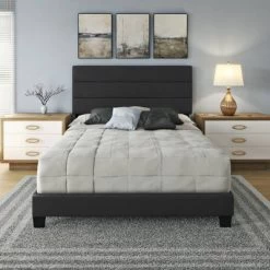 Luxembourg Faux Leather Channel Upholstered Platform Bed - Eco Dream 9 Luxembourg Faux Leather Channel Upholstered Platform Bed - Eco Dream -Online Furniture Store GUEST c7787755 d5a5 46b0 b153 00db7c85b517