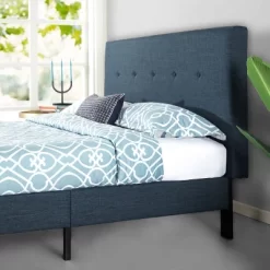 Omkaram Upholstered Platform Bed Frame Blue - Zinus -Online Furniture Store GUEST c7c22870 87ec 48b8 8a6a c3f86b4c35e0