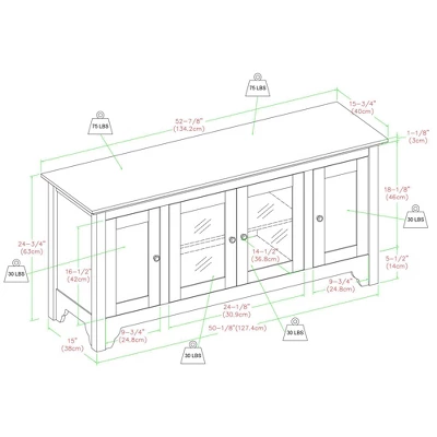 Closed Storage Wood TV Stand Console For TVs Up To 55" - Saracina Home 5 Closed Storage Wood TV Stand Console For TVs Up To 55" - Saracina Home - Image 5