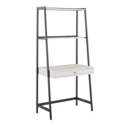 3pc Neveah Marble Ladder Desk And Bookcase Set Matte Black - Inspire Q -Online Furniture Store GUEST c91ac9c3 b1e6 483a 8f0e f4df05b18636