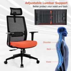 Costway Mesh Office Chair Big Tall Ergonomic Executive Chair Height Adjustable 400 Lbs -Online Furniture Store GUEST c92ae69a 6f24 41e6 a052 9a93a4ab36e5