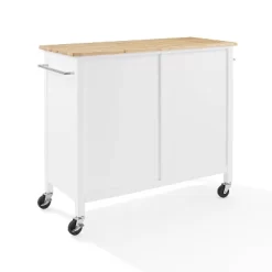 Soren Wood Top Kitchen Island/Cart Natural/White - Crosley -Online Furniture Store GUEST cbaa96e5 530c 414c aa07 95b8da83d34d