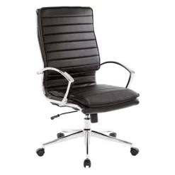 High Back Manager's Faux Leather Chair With Chrome Base - OSP Designs -Online Furniture Store GUEST cbedead1 3d25 4790 beec e4a5a9a282ad