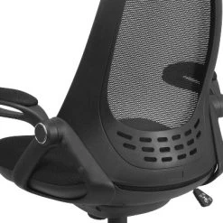 Emma And Oliver High Back Black Mesh Executive Swivel Office Chair With Flip-Up Arms -Online Furniture Store GUEST cc445138 1729 47fe a042 9eaf8be29319