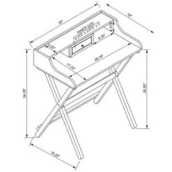 Coy Folding Desk - Linon -Online Furniture Store GUEST cc6b9353 7710 4ce5 b88e 561255ae857c
