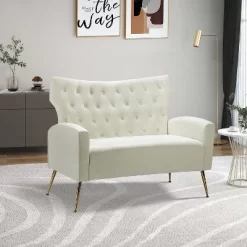 Brion 48" Contemporary Wingback Design Loveseat | KARAT HOME -Online Furniture Store GUEST cd84ee76 7754 4e98 aac7 a1384d76daea