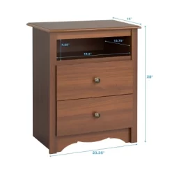 Prepac Open Shelf Nightstand Cherry - Monterey -Online Furniture Store GUEST cdeed28d b6cb 4f17 810b 371df368014c