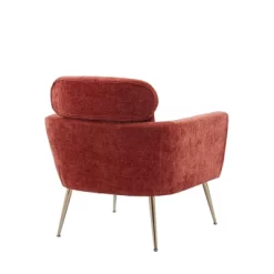 29.5" Modern Chenille Accent Armchair With Gold Metal Legs And Throw Pillow - ModernLuxe 19 29.5" Modern Chenille Accent Armchair With Gold Metal Legs And Throw Pillow - ModernLuxe -Online Furniture Store GUEST ce3e5b69 96d7 4fb6 9bcb 44abf62142f5