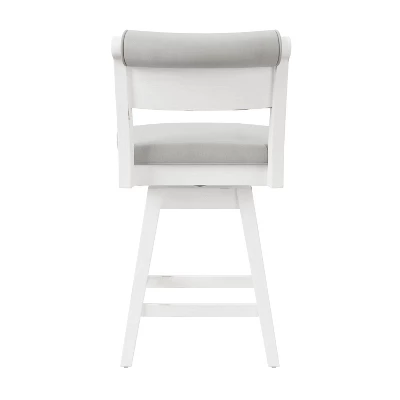 Clarion Wood And Upholstered Counter Height Swivel Stool Sea White - Hillsdale Furniture 5 Clarion Wood And Upholstered Counter Height Swivel Stool Sea White - Hillsdale Furniture - Image 5