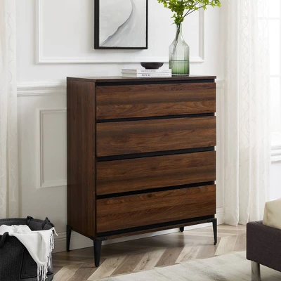 Theo Urban Modern Plank 4 Drawer Dresser - Saracina Home 7 Theo Urban Modern Plank 4 Drawer Dresser - Saracina Home - Image 7