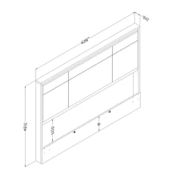 Gravity Headboard - Queen - Gray Maple - South Shore -Online Furniture Store GUEST d035b32f 6067 4125 9a88 37ad4d566953