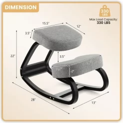 Costway Rocking Kneeling Chair Ergonomic Posture Correcting Back Pain Padded Cushion -Online Furniture Store GUEST d09b8037 9fa4 4b8c bd55 5f7ed757c5ae
