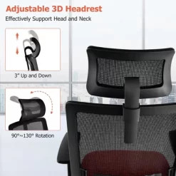 Costway Mesh Office Chair Big Tall Ergonomic Executive Chair Height Adjustable 400 Lbs -Online Furniture Store GUEST d0a80a8a 5601 4424 b9f3 956be8f0d5cf