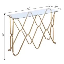 Neptune Console Table Glass Top/Gold - Breighton Home -Online Furniture Store GUEST d101089e e177 4f1d b854 4ee7fd008eee