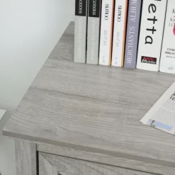 HOMCOM Retro Wooden 2-Drawer Lateral File Chest Cabinet Pedestal For Document Storage With Hanging Bar For Letter/Legal Size, Gray -Online Furniture Store GUEST d1614bc4 0895 4e53 9941 00b4e81c8cf3