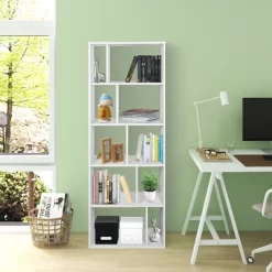 Costway 5-tier Wood Bookcase 66'' Tall Open Storage Shelf Display Rack W/10 Compartments 17 Costway 5-tier Wood Bookcase 66'' Tall Open Storage Shelf Display Rack W/10 Compartments -Online Furniture Store GUEST d161637e bb5d 422b 9364 59a1f69bba1f