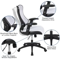 Flash Furniture High Back Designer Mesh Executive Swivel Ergonomic Office Chair With Adjustable Arms 18 Flash Furniture High Back Designer Mesh Executive Swivel Ergonomic Office Chair With Adjustable Arms -Online Furniture Store GUEST d295ee98 34eb 4d2b 9ac0 c227e1a0cd22