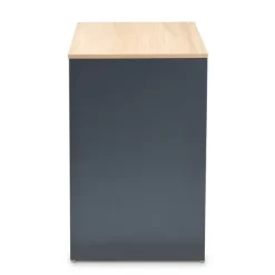 Reed 2 Drawer Wood Computer Desk - Gray/White - Baxton Studio -Online Furniture Store GUEST d2a9d6a2 80ff 4f4d 9362 f9806e3b1ef1