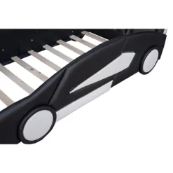 Twin Size Race Car-Shaped Platform Bed With Wheels-ModernLuxe -Online Furniture Store GUEST d329c21c 37b8 42a1 a1a6 976874772e5b