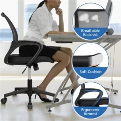 Yaheetech Adjustable Ergonomic Computer Chair Office Chair -Online Furniture Store GUEST d43aa7ea 23ff 48ab bee7 99a1eef70d2a 1