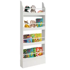 Tangkula 4-Tier Kids Bookshelf Toy Storage Bookcase Rack Wall W/ Anti-toppling Kits -Online Furniture Store GUEST d468394c 7df6 4805 a0f5 fb6d4151b311