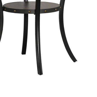 48" Round Wooden Counter Height Table With Flared Legs Gray - Benzara 3 48" Round Wooden Counter Height Table With Flared Legs Gray - Benzara - Image 3